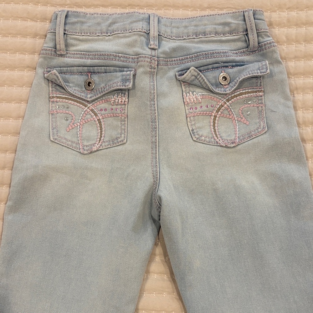 Light Blue Embroidered girls Jeans size 14